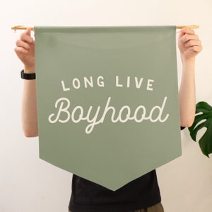 Long Live Boyhood Pennant Style Banner Pennant Flag Wall Art Banner, Kids Room Decor, Nursery or Play Room Wall Decor image 4