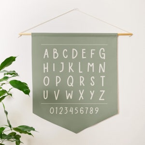 Alphabet Pennant Banner | Nursery Decor | alphabet wall art | Classroom Decor | Playroom Wall Art | Kids Room Decor | Wall Hanging