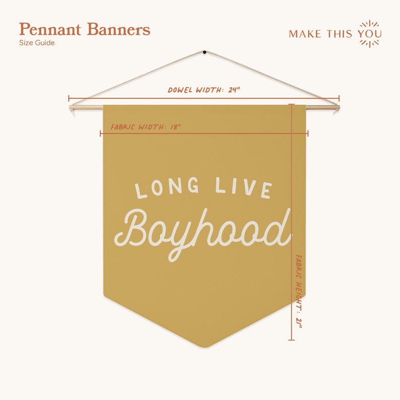 Long Live Boyhood Pennant Style Banner Pennant Flag Wall Art Banner, Kids Room Decor, Nursery or Play Room Wall Decor image 10