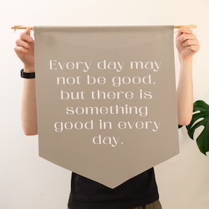 Custom Quote Banner | Custom Pennant With Any Quote In Trendy Font | Custom Quote Canvas Flag | Custom Wall Hanging | Wall Decor Art