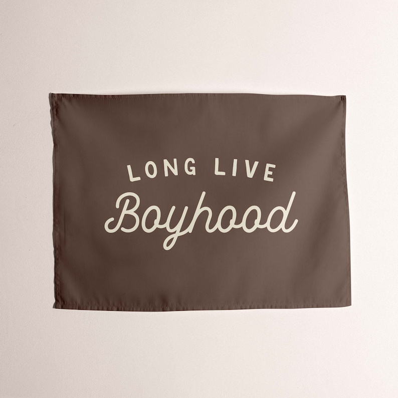 Long Live Boyhood Tapestry, Custom Wall Banner, Flag Wall Art Banner, Kids & Baby Room Decor, Nursery or Play Room Tapestries image 1