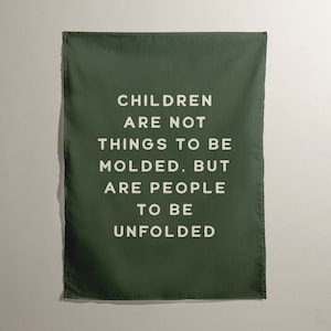 Custom Quote Tapestry, Personalized Quote Wall Banner, Nursery Decor, Kids Room Wall Hanging, Print any quote
