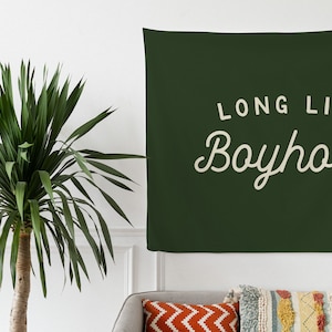 Long Live Boyhood Tapestry, Custom Wall Banner, Flag Wall Art Banner, Kids & Baby Room Decor, Nursery or Play Room Tapestries image 8