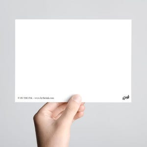 Carte postale ESCARGOT et son enveloppe, format A6, 350 g, papier blanc mat, courrier, papeterie, illustration, pointillisme, cagouille image 2