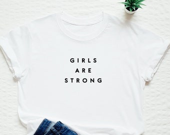 Chemise féministe, tee-shirt féminisme, les filles sont fortes, les filles s’unissent, l’avenir est féminin, femme forte, grl pwr, pouvoir des filles, égalité, journée des femmes