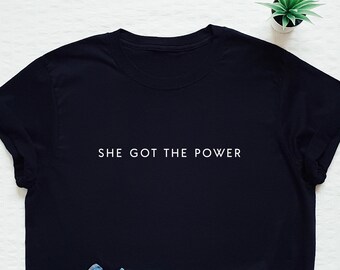 Feministisch shirt, ze kreeg de macht, feminisme T-shirt, Girl Power Tee, feministisch cadeau
