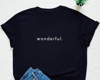 Funny T-shirt, wonderful, be kind, be nice, be good, love and kindness, friendship, inspirational, grateful, thankful, mom gift shirt