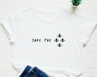Ecology T-shirt, save the bees, be nice, ecological, save the planet, pollution, waste, wasting, polluting, nature, natural, earth's day
