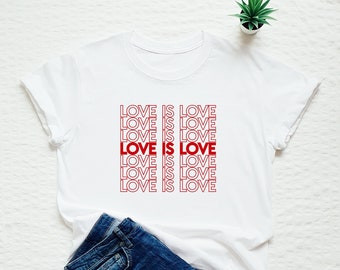 Love is Love Shirt, LGBT Pride T-shirt, Cotton Tee