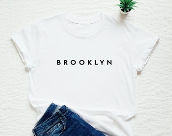 Brooklyn-skjorta, New York-skjorta, Brooklyn-älskare-t-shirt, Brooklyn New York-present, minimalistisk resetröja