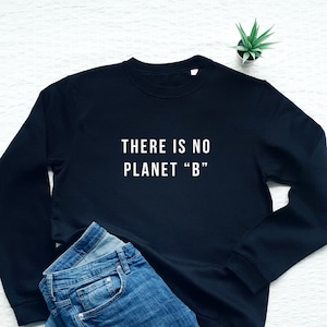 Ecology quote sweatshirt, there is no planet b sweat, earth day quote sweat, green statement sweat, stylish fashion t shirt, funny gift tee