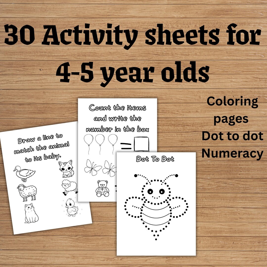 30 Preschool Activity Sheets for 4-5 Year Olds | Printable Worksheets