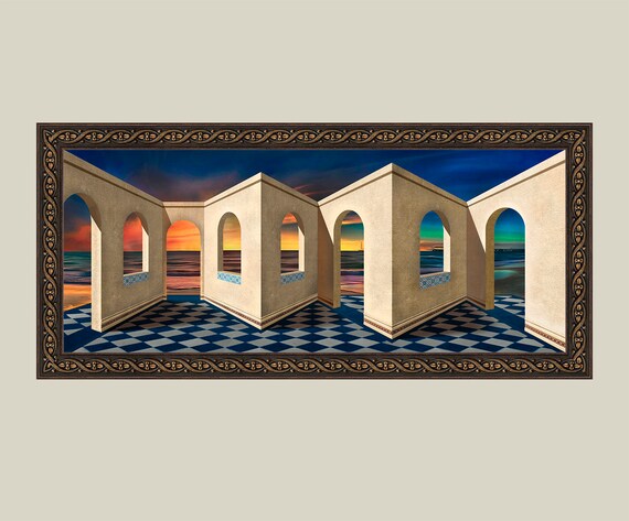 Art Reverspective Reverse Perspective Poster Arches 3d Wall Art Picture Illusion Art Posters