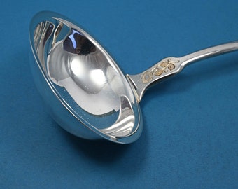 Elegant silver-plated soup ladle from Wilkens