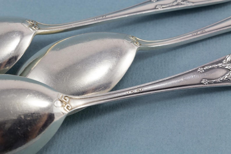 3 antique ice cream spoons silver plated rare spoons for ice Etsy