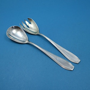 Salad cutlery from WMF, salad fork, salad spoon, silver plated