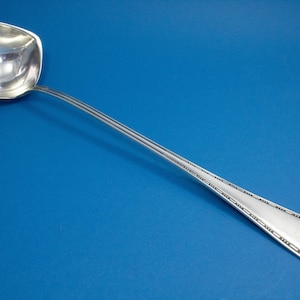 Silver plated soup ladle, Wellner art nouveau