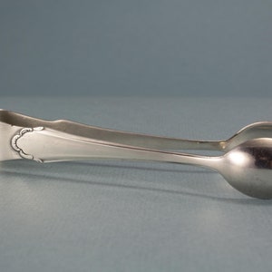 Silver plated sugar tongs, Art Nouveau