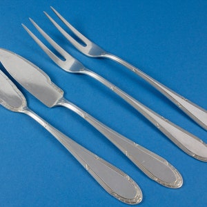 Silver-plated serving cutlery set, cheese knife, butter knife