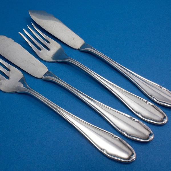 Fish cutlery for 2 people by Koch und Bergfeld, candle light dinner