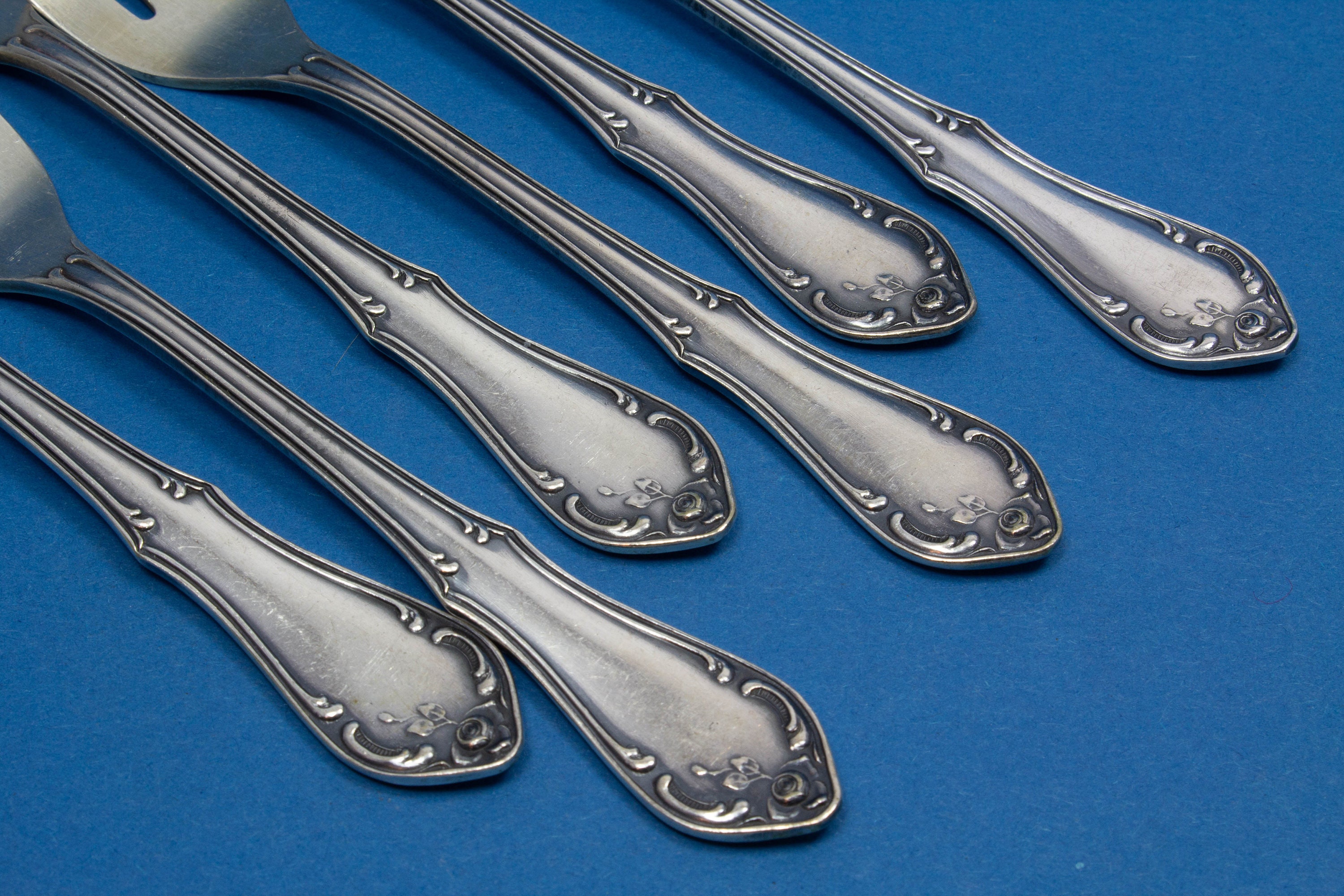 銀メッキのケーキフォーク 6 本 - Etsy 日本