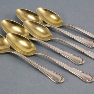 6 silver-plated mocha spoons, silver-plated cutlery