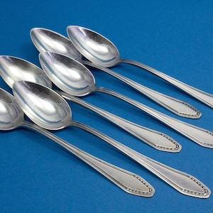 6 tea spoons by Lutz and Weiss, Art Nouveau