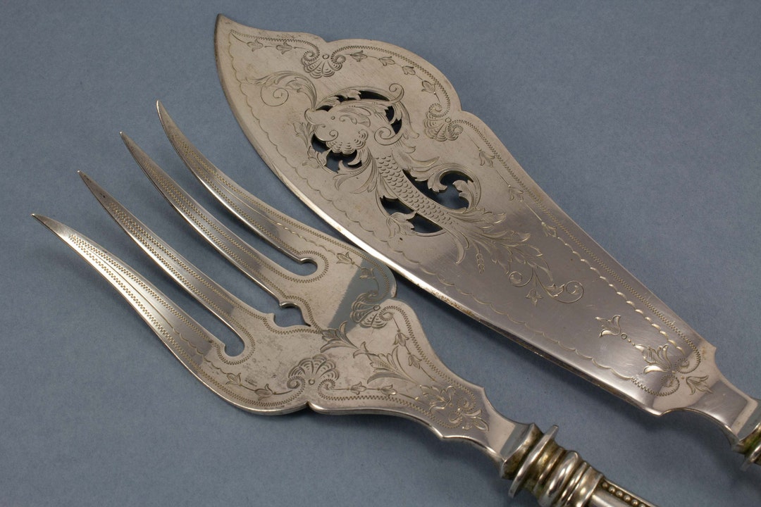 Serving Cutlery for Fish Made of 800 Silver, Wilkens, Fish Cutlery Etsy