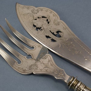 Serving cutlery for fish made of 800 silver, Wilkens, fish cutlery