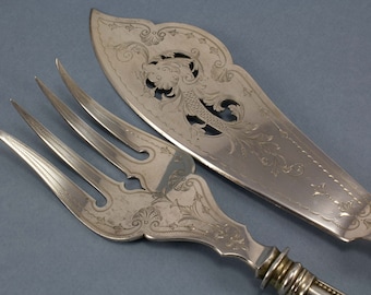 Serving cutlery for fish made of 800 silver, Wilkens, fish cutlery