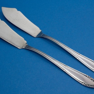 Cheese knife, butter knife, silver plated, Art Nouveau cutlery set