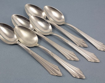 6 silver-plated tea spoons, WMF 900