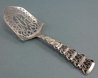 Rare cake server made of 800 silver, antique silver cutlery by Bruckmann, wedding gift