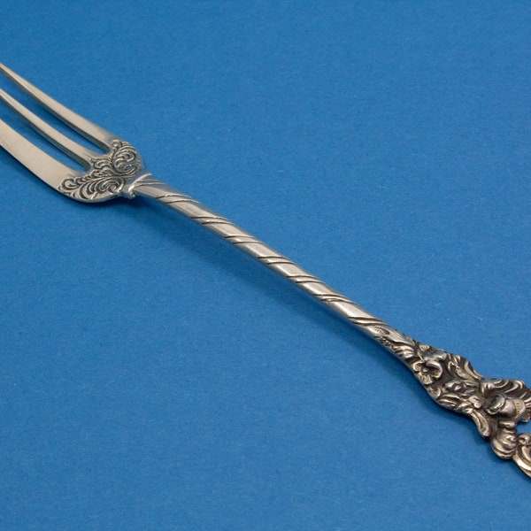 One silver cake fork with rococo pattern made of 835 silver, Art Nouveau