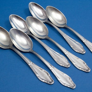 6 rare mocha spoons from Wellner, silver plated, Wellner Mozart