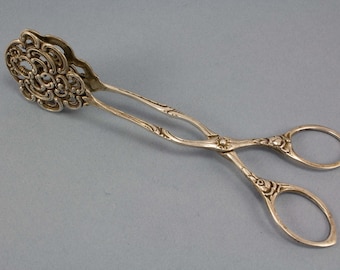 Cake tongs, biscuit tongs in rose pattern