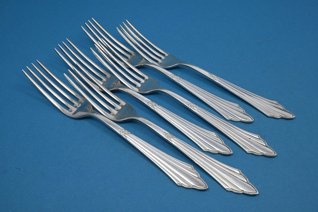 6 Silverplated Dessert Forks WMF 900 Compartments Etsy