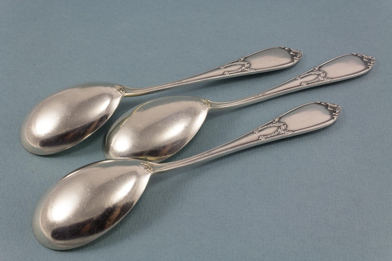 3 antique ice cream spoons silver plated rare spoons for ice Etsy