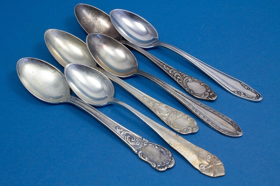 Silver plated top tea spoons