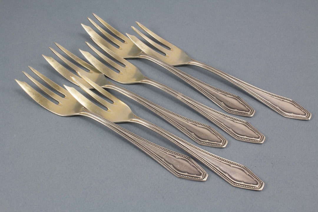 6 Antique Cake Forks, 1900 Etsy