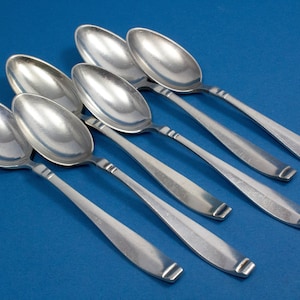 6 teaspoons by Martin, Art deco pattern