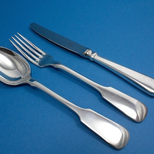 Silver-plated cutlery set for one person, knife, fork, spoon, Wilkens spaten pattern