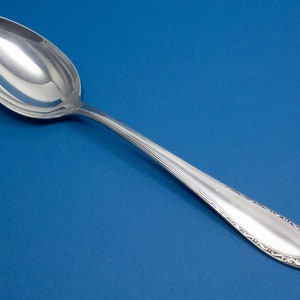 Large vegetable spoon by Bruckmann, silver-plated serving spoon, Art Nouveau