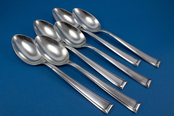 6 Silver-plated Table Spoons, Tablespoons by Bruckmann, Swabian Pattern 