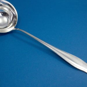Silver plated soup ladle, vintage cutlery
