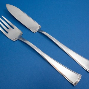 Silver-plated fish cutlery for 1 person, WMF 70 art nouveau