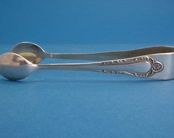 Silver plated sugar tongs