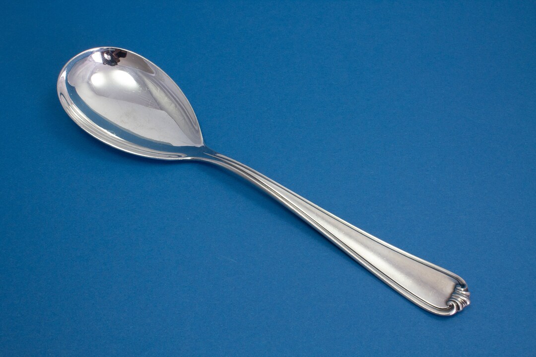 Very Large Vegetable Serving Spoon Silver Plated Serving Etsy