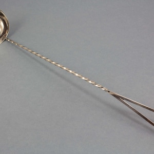 Silver-plated soup ladle from WMF, twisted handle