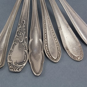 6 silver plated teaspoons, mix and match